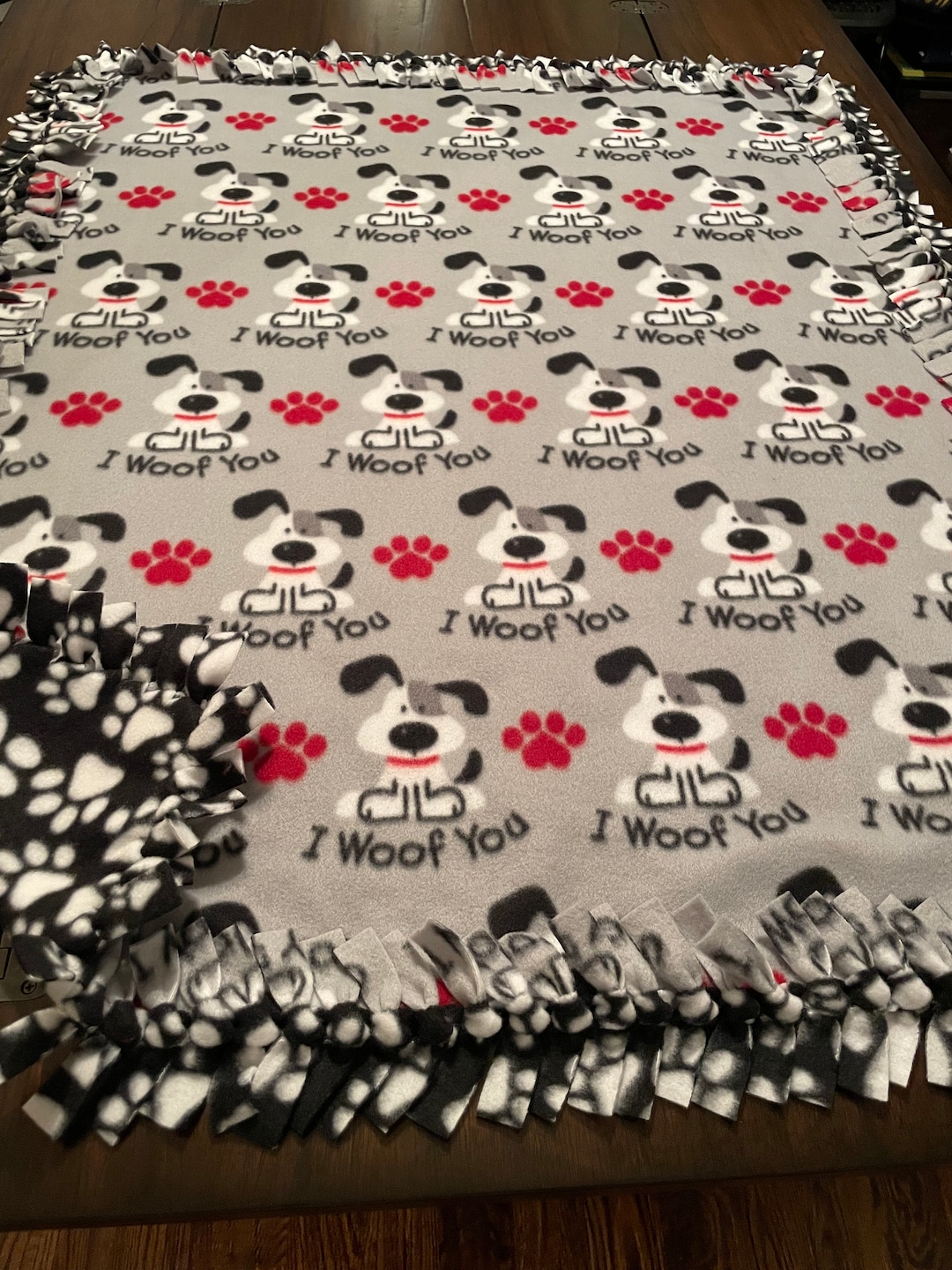 40x32 Nosew Fleece Dog Blanket, Knotted Fleece Blankets, Various