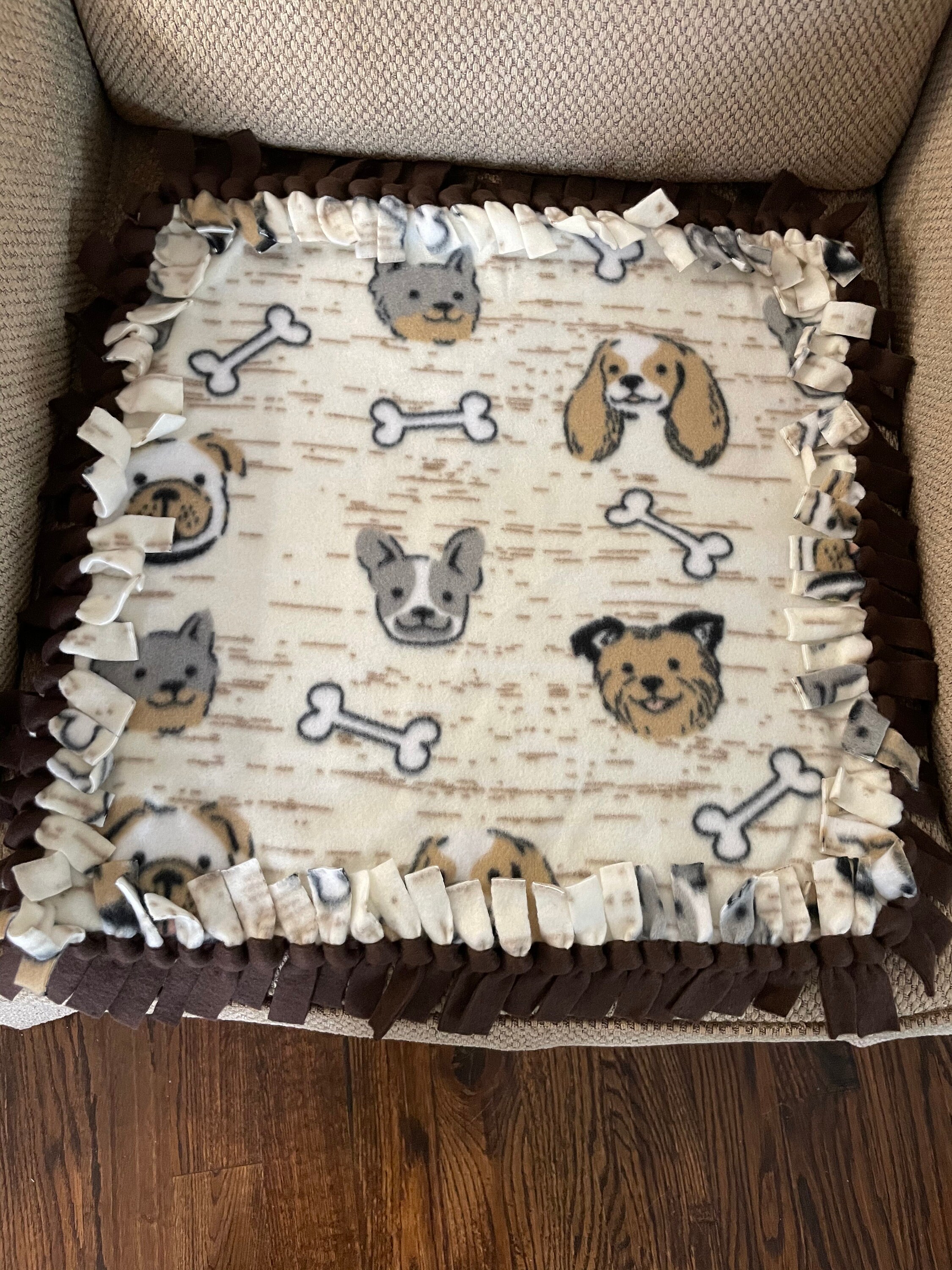 HAPPY DOGS NoSew FLEECE Pet Blanket Knotted Fleece Blanket Etsy