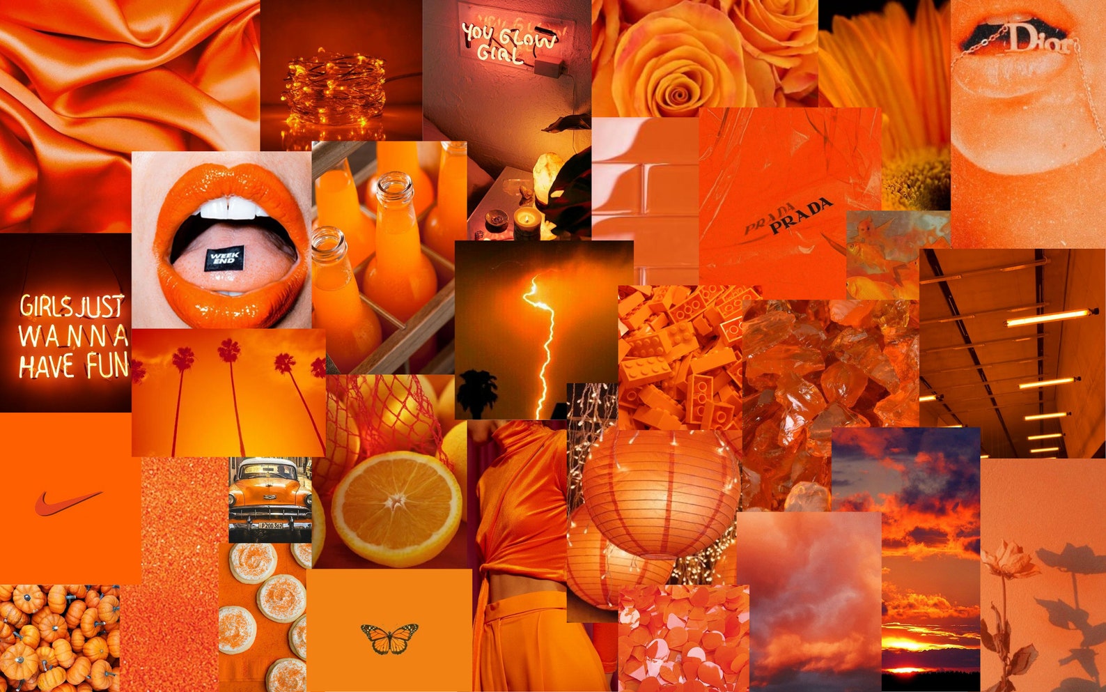 Orange Macbook Screensaver collage | Etsy