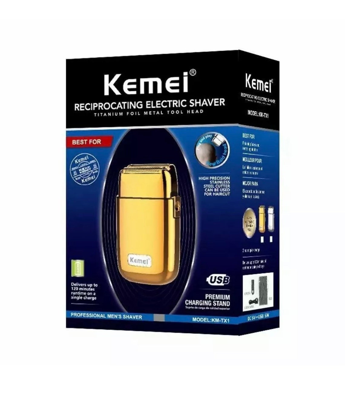 Professional Gold Barber Shaver Titanium Foil Shaver Cordless Etsy