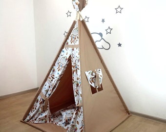 Kids teepee tent Playhouse 2nd birthday gifts Kids play tent