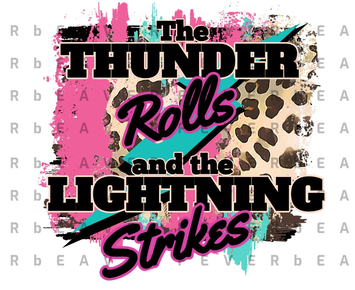 The Thunder Rolls and the Lightning Strikes Graphic Tshirt Etsy