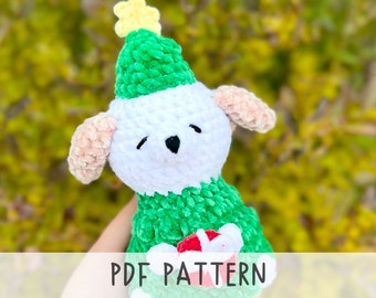 Puppy Tree Pine Toy Soft Christmas Crochet Amigurumi PDF Pattern