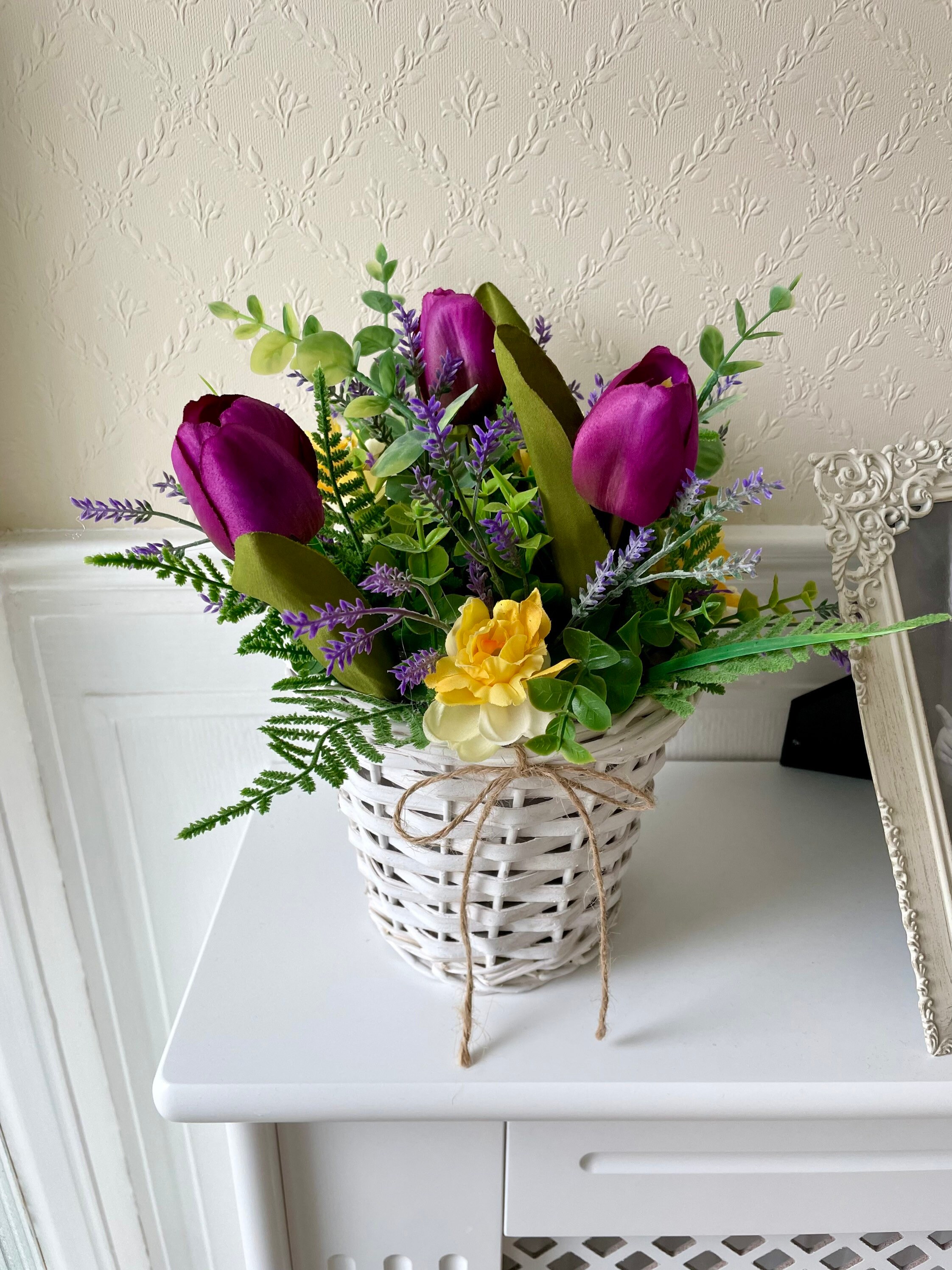 Tulip Flower Arrangement Birthday Gift Table Centrepiece Etsy