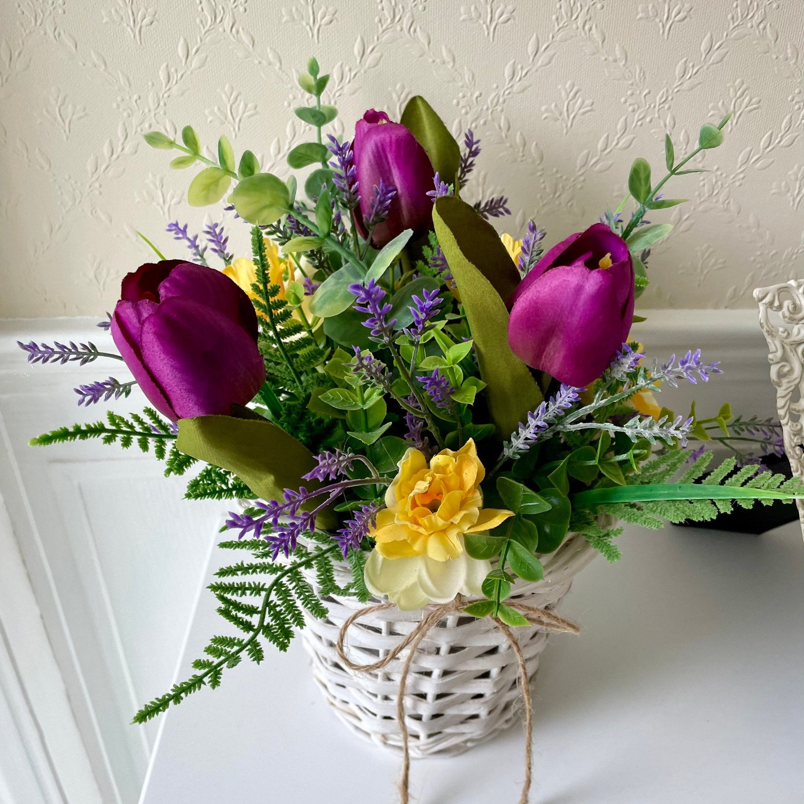 Tulip Flower Arrangement Birthday Gift Table Centrepiece Etsy