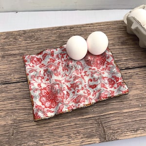 Rustic ceramic egg tray ,Red willow,12 grid tray eggs ,egg tray ,egg holder countertop,new  home gift,cottage home decor