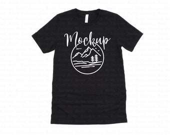 3001 Nero / Bella Canvas 3001 Mockup / Bella Canvas Flat Lay Shirt Only / Tshirt Mockup / Semplice T Shirt Mock Up / 3001 Mockup Flat Lay