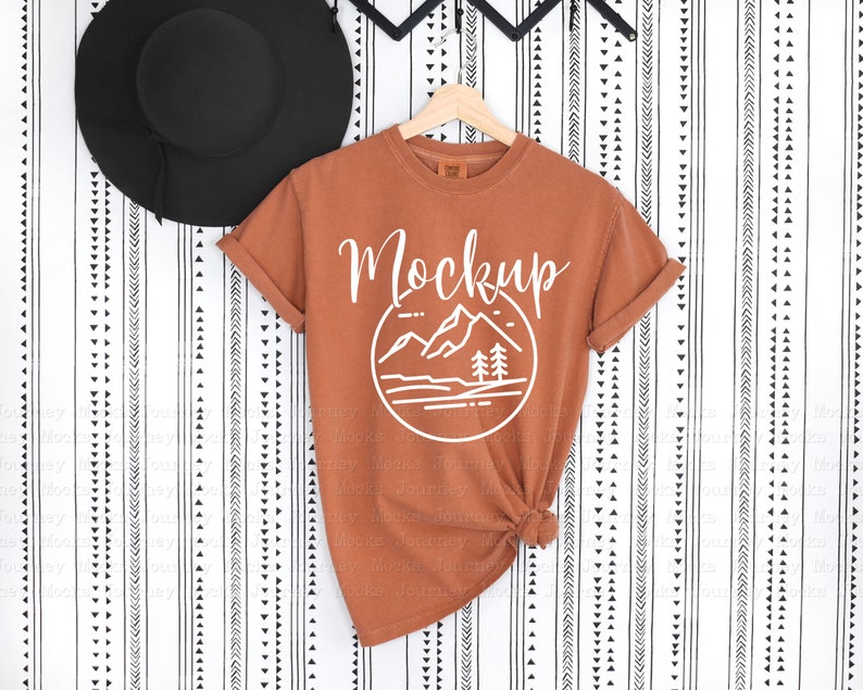 Yam Comfort Colors 1717 Mockup C1717 Mockup Flat Lay Etsy