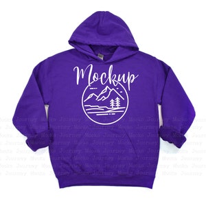 Purple Gildan 18500 Mockup Gildan Hoodie Mockup 18500 Gildan Heavy Blend Flat Lay Lifestyle Hoodie Mockup 18500 Hoodie Mockup image 1