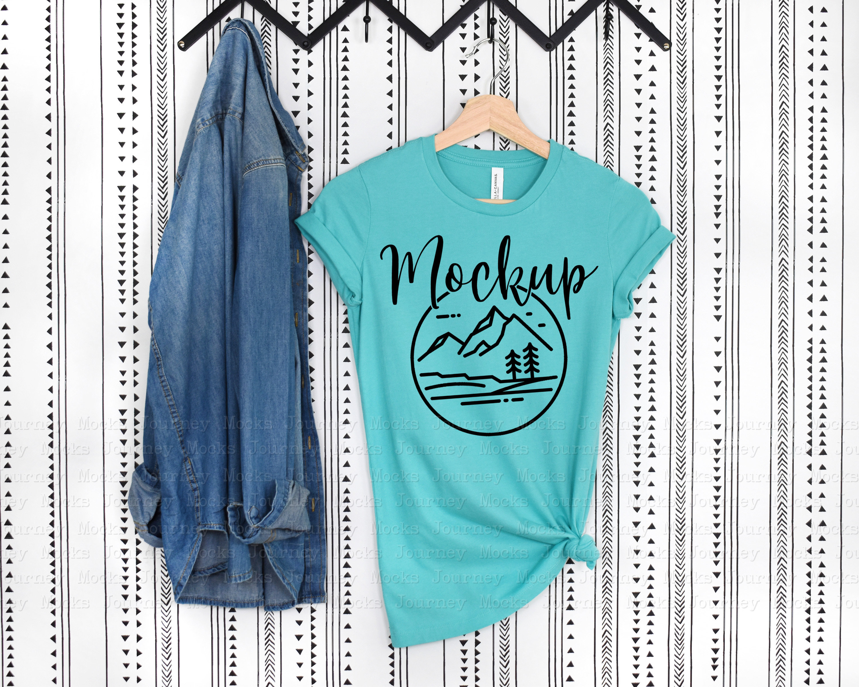 6004 Teal Bella Canvas 6004 Mockup Mockup Hängende | Etsy