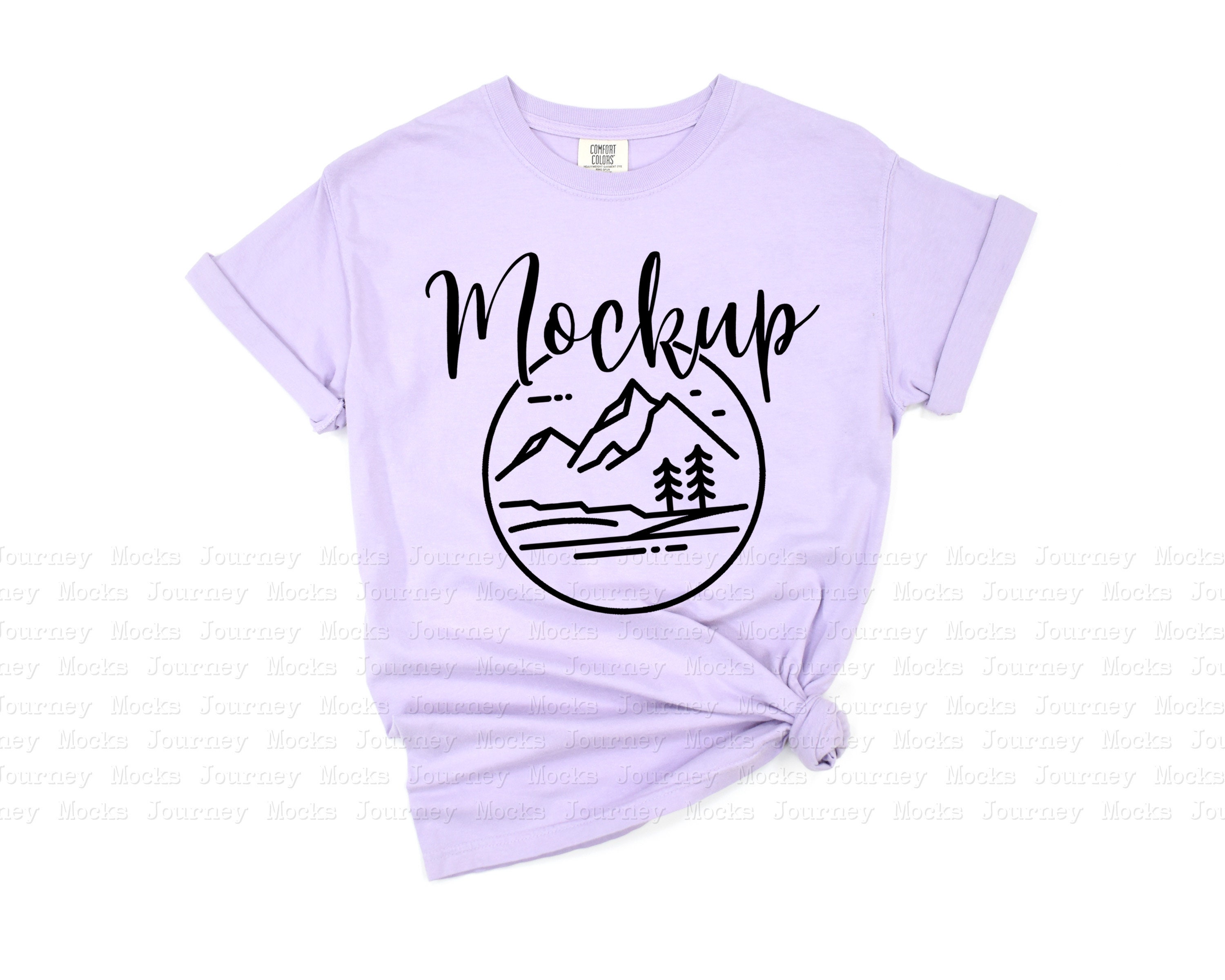 Download Orchid Comfort Colors 1717 Mockup C1717 Mockup Shirt Only ...
