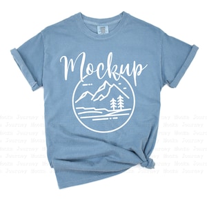 Ice Blue | Comfort Colors 1717 Mockup | C1717 Mockup Shirt Only | Comfort Colors Mockup | Lifestyle Mock Up |  T-Shirt Flat Lay Digital