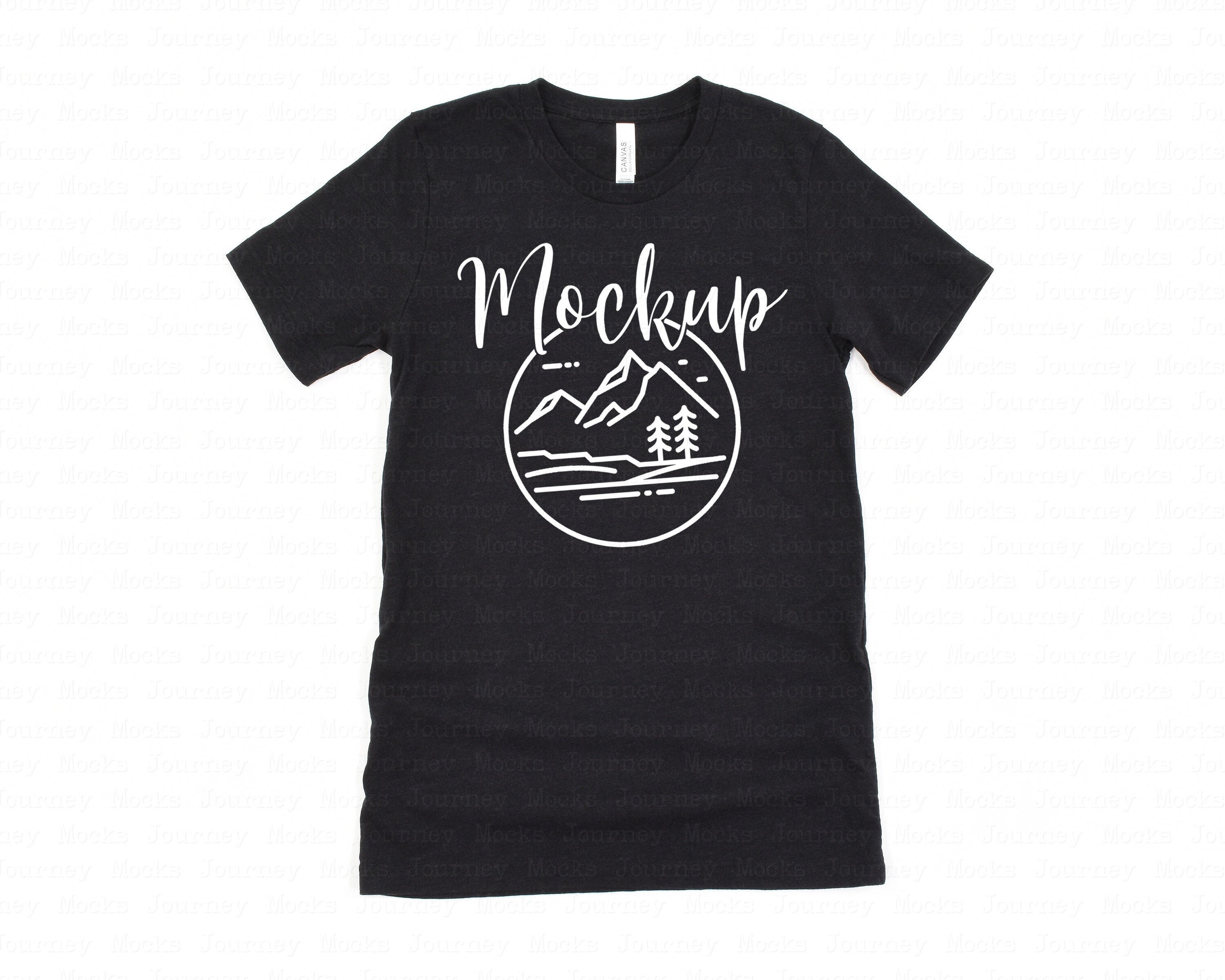 3001 Black Heather Bella Canvas 3001 Mockup Bella Canvas - Etsy