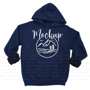 Navy | Gildan 18500 Mockup | Gildan Hoodie Mockup | 18500 Gildan Heavy Blend Flat Lay  | Lifestyle Hoodie Mockup | 18500 Hoodie Mockup