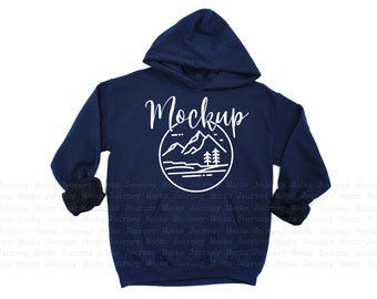 Navy | Gildan 18500 Mockup | Gildan Hoodie Mockup | 18500 Gildan Heavy Blend Flat Lay  | Lifestyle Hoodie Mockup | 18500 Hoodie Mockup