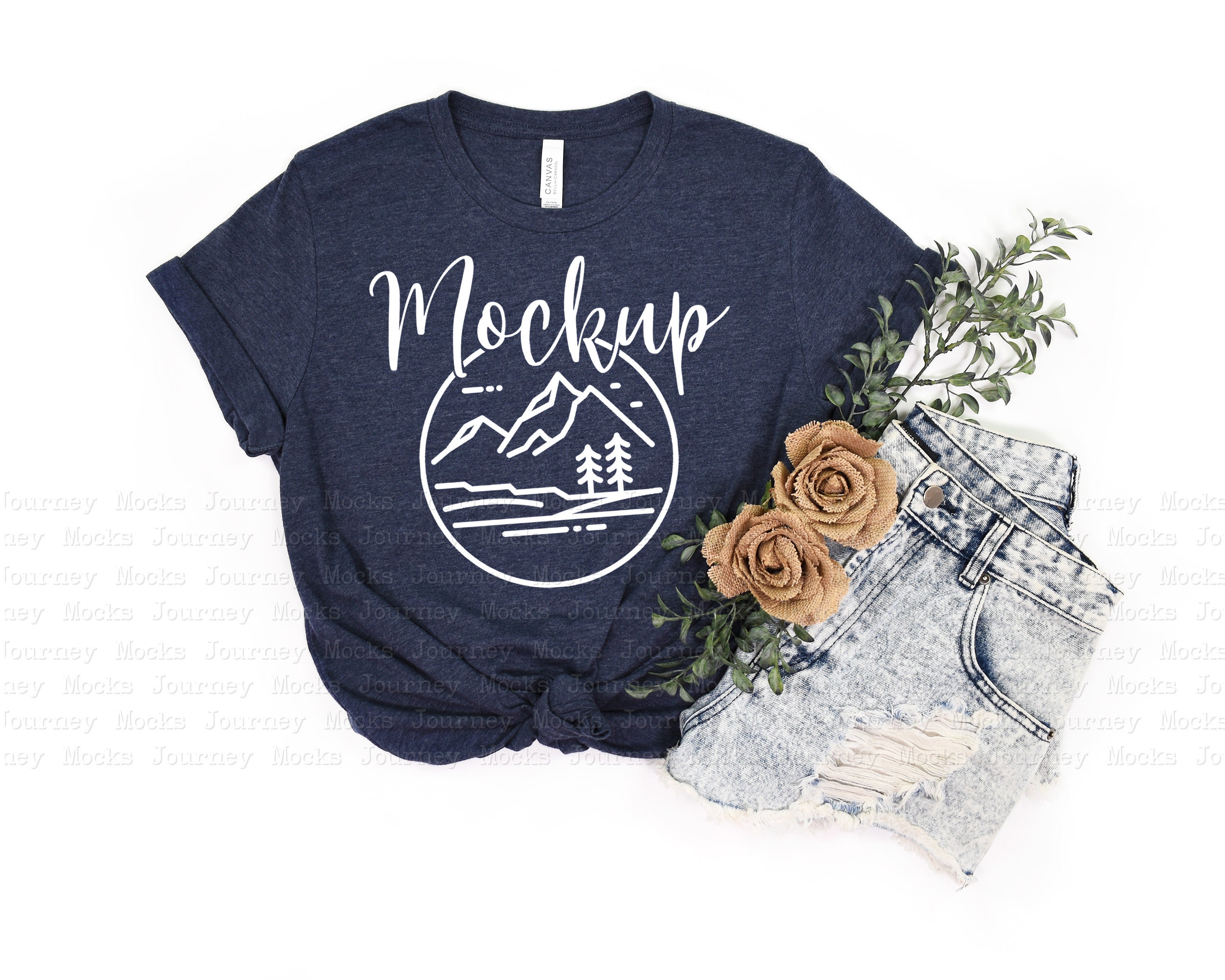 3001 Heather Navy Bella Canvas 3001 Mockup 3001 Mockup - Etsy UK