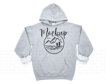 Sport Grey | Gildan 18500 Mockup | Gildan Hoodie Mockup | 18500 Gildan Heavy Blend Flat Lay  | Lifestyle Hoodie Mockup | 18500 Hoodie Mockup