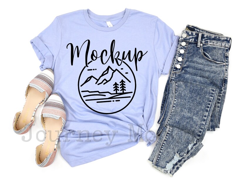 White Background Flat Lay Mockup Bella Canvas Flat Lay Bella Canvas 3001 Mockup Lifestyle Tshirt Mockup Heather Blue 3001 Mockup