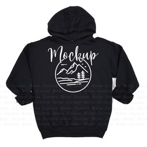 Black | Gildan 18500 Mockup | Gildan Hoodie Mockup | 18500 Gildan Heavy Blend Flat Lay  | Lifestyle Hoodie Mockup | 18500 Hoodie Sweatshirt