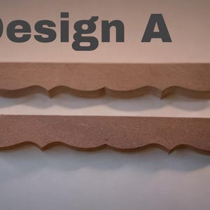 Elegant Scalloped Border Furniture Trim Decorative Molding Unfinished Wood Material Designer Inspired Pattern Custom Size Available DIY Enhancement Project Cabinet Dresser Upgrade Solution Sophisticated Home Decor Element Classic Style