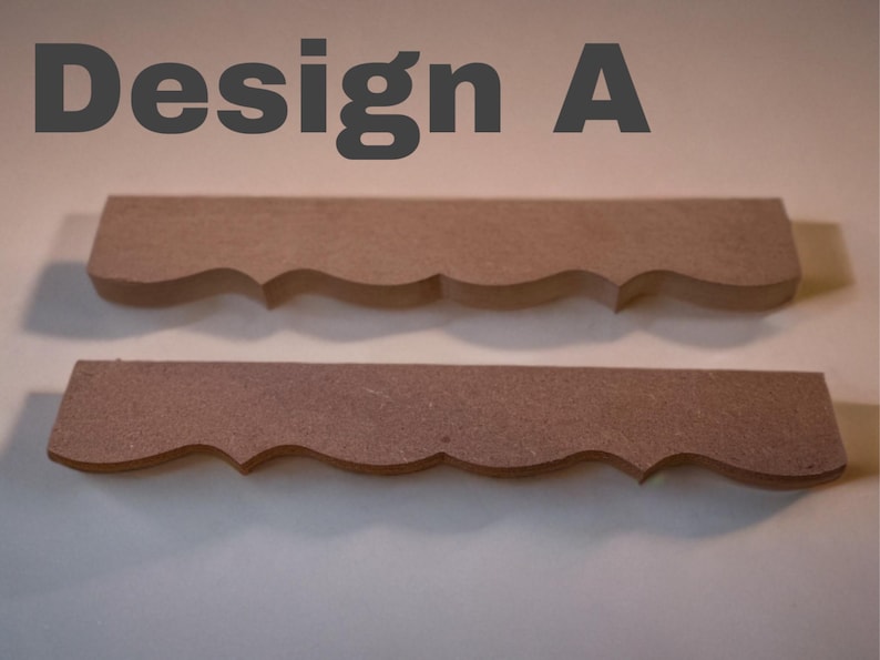 Elegant Scalloped Border Furniture Trim Decorative Molding Unfinished Wood Material Designer Inspired Pattern Custom Size Available DIY Enhancement Project Cabinet Dresser Upgrade Solution Sophisticated Home Decor Element Classic Style