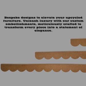 Decorative Scallop Edge Victorian Trim Unfinished Wood Furniture Enhancement Birch Material Vintage Style Cabinet Detail Elegant Design Traditional Pattern DIY Project Material Furniture Restoration Supply Home Decor Accent Historical