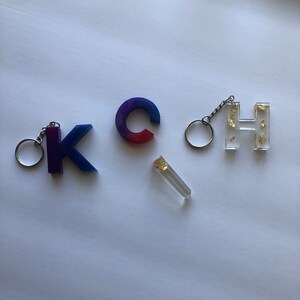 Letter/number keychains