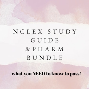 NCLEX-RN study guide & pharmacology BUNDLE