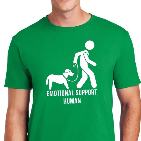 Emotional Support Human Animal Lover T-Shirt, Dog Lover Gift, Service Dog Gift, Dog Adoption Gift