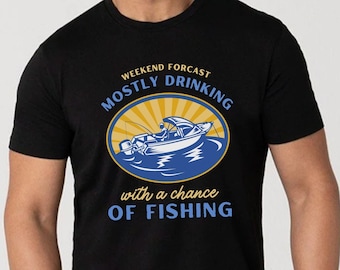 Grappig vis-T-shirt, visserscadeau voor papa