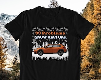 Subaru Crosstrek-T-shirt: sneeuw is geen probleem, AWD-cadeau