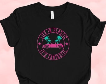 Camiseta "Vida en plástico": Camiseta de fiesta inspirada en Barbie
