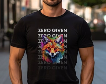Camiseta Zero Fox Given: Diseño colorido con salpicaduras, regalo divertido de zorro