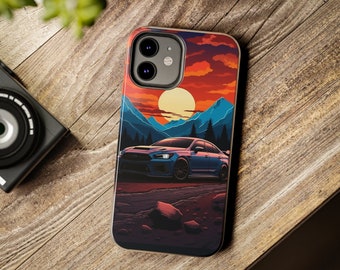 Subaru WRX STi Sunset iPhone Case: Impact Resistant