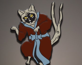 Nekomata Necromancer Cat Japanese Mythology Hard Enamel Pin