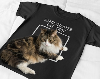 Sophisticated Cat Trap T-shirt: Funny Cat Lover Tee