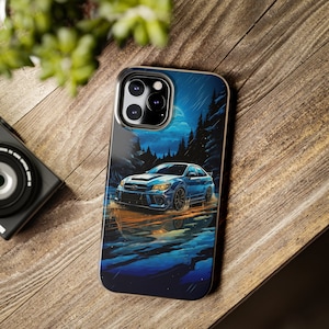 Subaru WRX STi iPhone 14, 13, 12, 11 Case | Subaru WRX Rally Car iPhone Case | Gift For Subaru WRX Owners, Snow Driving Phone Case