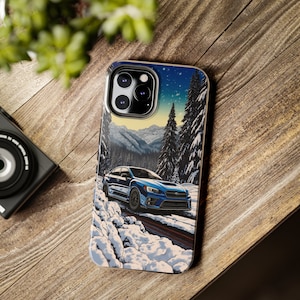 Subaru WRX STi iPhone 14, 13, 12, 11 Case | Subaru WRX Rally Car iPhone Case | Subaru Car Toys for Men | Subaru Accessories