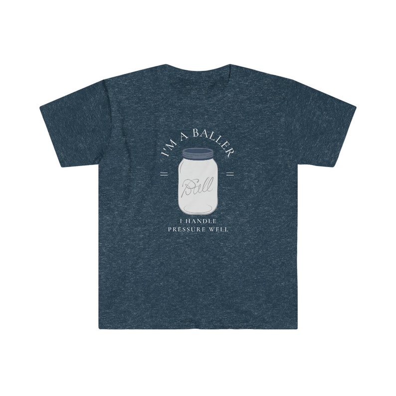 Camiseta "Soy un Baller" de conservas, regalo para la conservación de alimentos Heather Navy