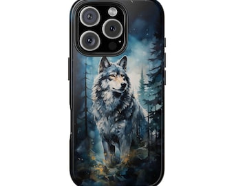 Watercolor Wolf iPhone Case: Nature-Inspired Animal Artwork