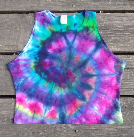 Junior's XL Blue Green Purple and Pink Tie Dye Spiral | Etsy