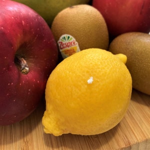 Lemon Candle, 100% USA Natural Beeswax, Hand Poured, Fruit Candle, Natural Candle