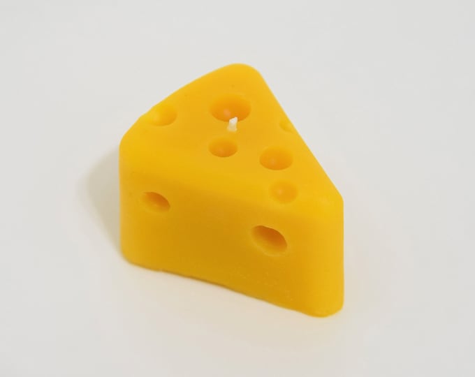 Cheese Lover Candle, Cheese Candle, 100% natural USA Bees Wax, Pillar Candle, Hand Made Candle