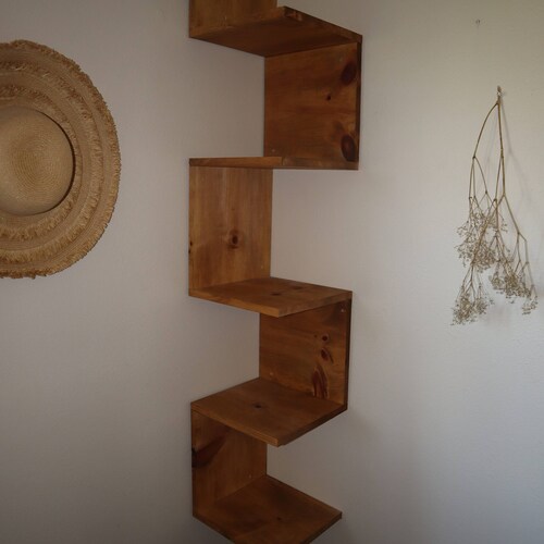 Zig-zag Corner Shelf - Etsy