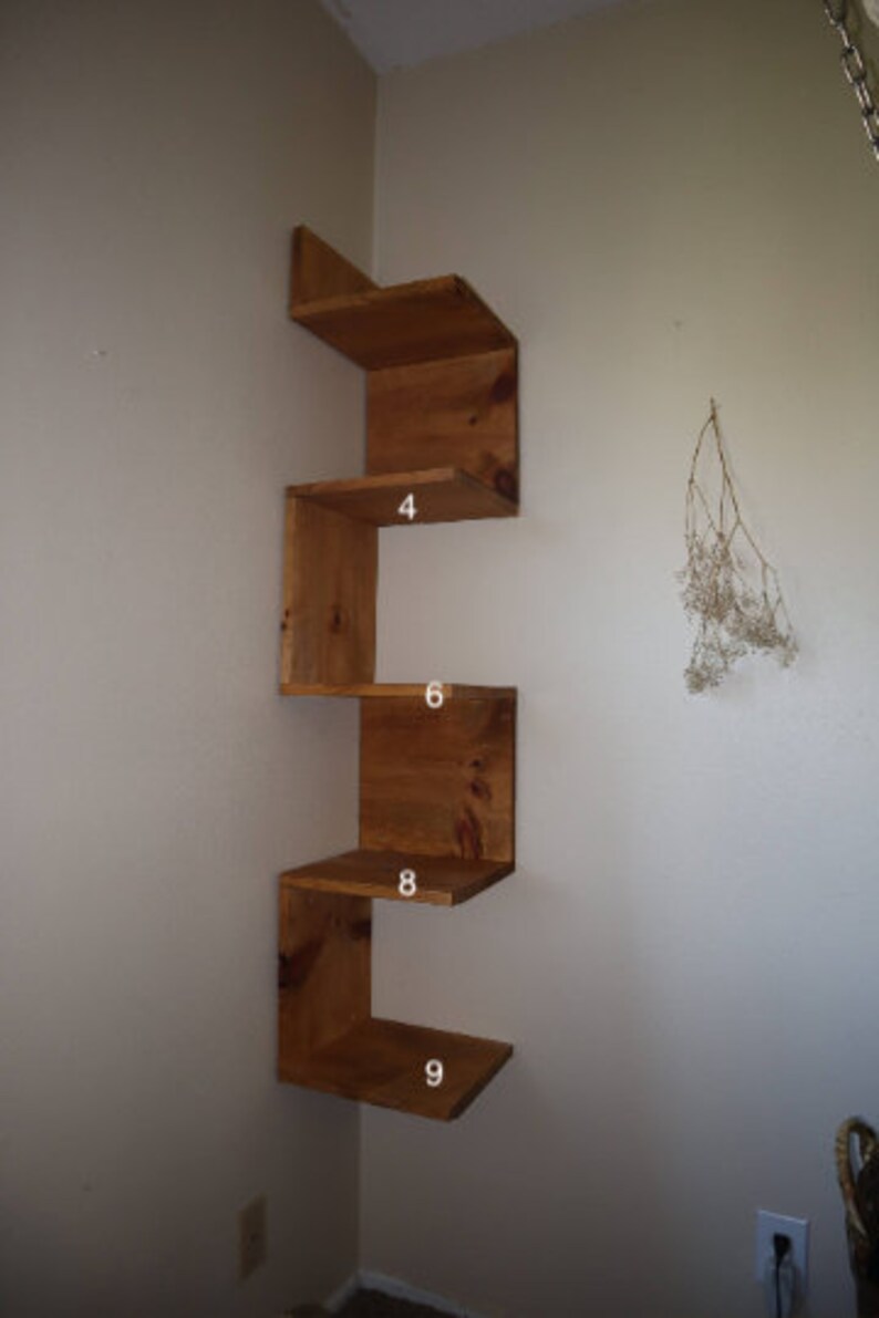 ZigZag Corner Shelf Etsy