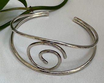 Sterling cuff, silver cuff bracelet, handmade bracelet, hammered cuff bracelet