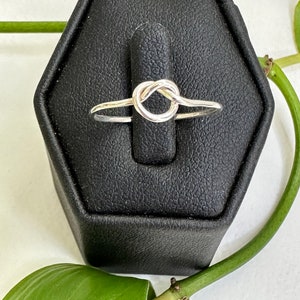 Sterling love knot ring, daughters ring