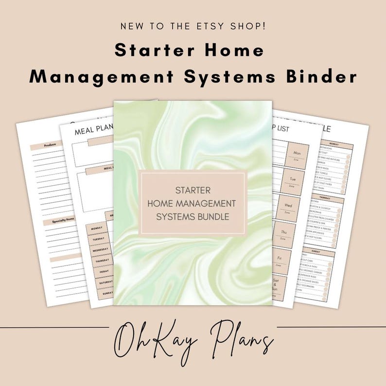 ADHD Home Management Binder | Printable Household Organizer | Cleaning ...