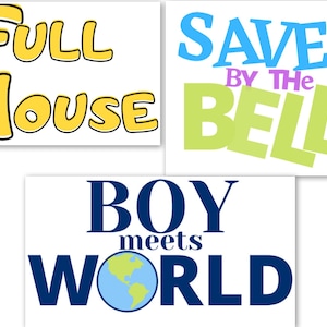 15 SVG Files 90&#39;s Shows Sitcoms Bundle