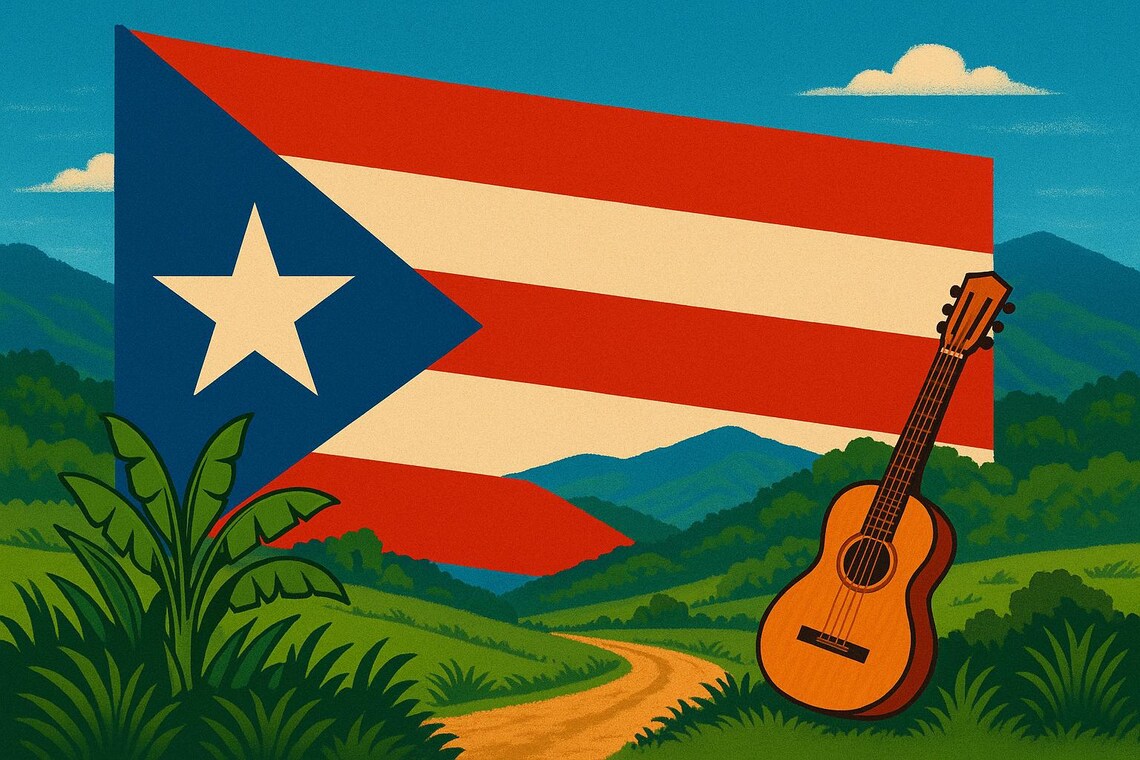 Puerto Rican Flag SVG and PNG Bundle Boricua Heritage Digital Art Coquí